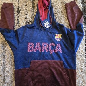 FC Barcelona Blue and Maroon Hoodie